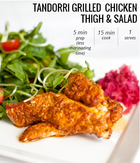 Tandorri Grilled Chicken Thigh Salad